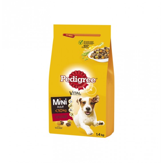 PEDIGREE ADULT MINI BUEY <10KG. BP94J 6UNX1,4KG.